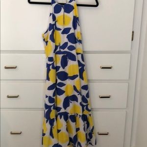 Lemon print midi dress